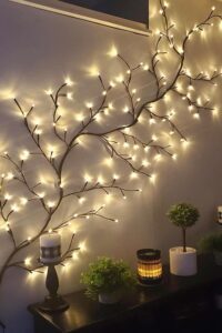 Árbol de pared con luces LED