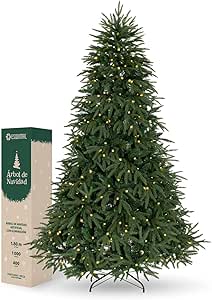 Árbol preiluminado y de armado exprés